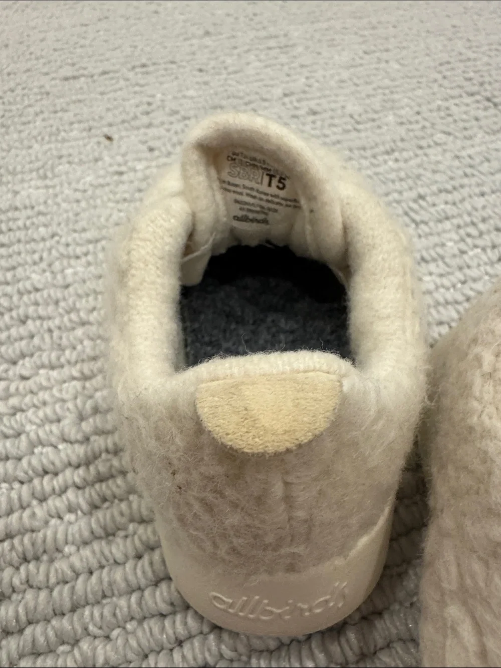 allbirds Kids Natural Cream Wool Sneakers